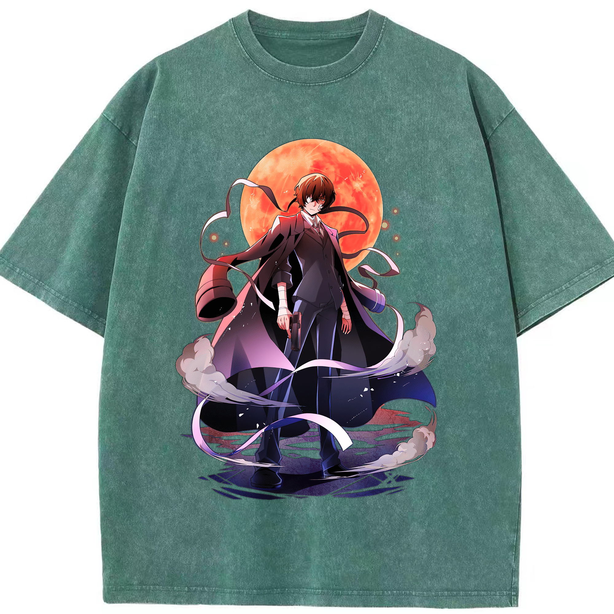 （画像用） 文豪ストレイドッグス Bungo Stray Dogs 綿100% ヴィンテージ風 半袖Tシャツ（フロントプリント）